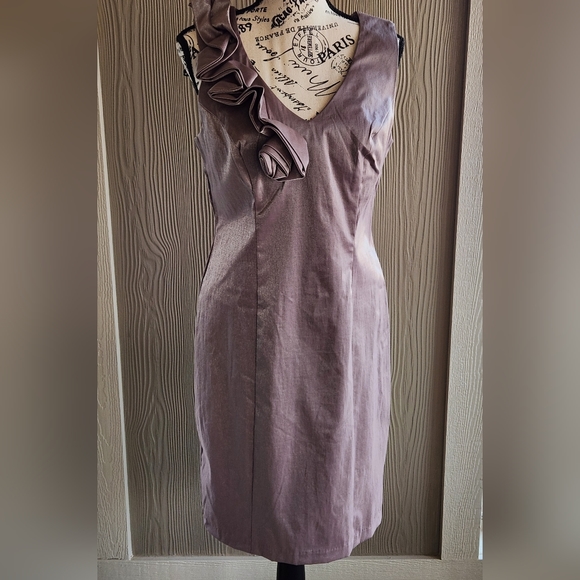 Roulette Tan Shimmer Party Dress - Picture 5 of 16